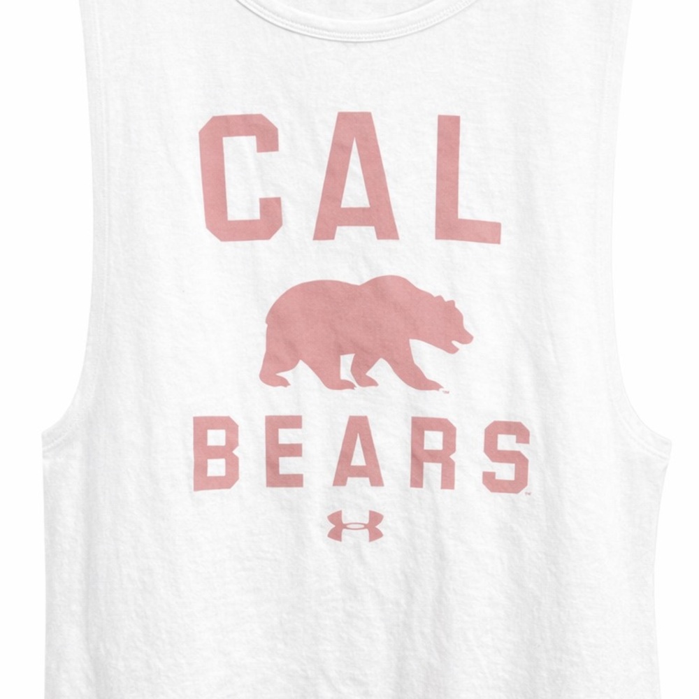 Under Armour UC Berkeley Cal Bears Women’s NWT WHITE PINK MAUVE TANK TOP MEDIUM